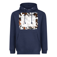 Navy black and brown cowhide Heavyweight Hoodie - RanaPortraitStore