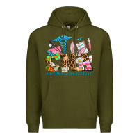 Army Green easter cna certified nursing assistant Premium Hoodie - AdoDesignShop