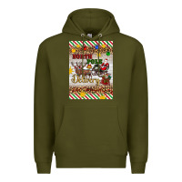 Army Green christmas north pole delivery Premium Hoodie - Artiststas