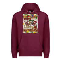 Burgundy christmas north pole delivery Premium Hoodie - Artiststas