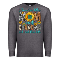 Charcoal Heather i have two titles mom and grandma and i rock them Premium Sweatshirt - Zillion Design Studio
