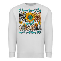 Dove Grey i have two titles mom and grandma and i rock them Premium Sweatshirt - Zillion Design Studio