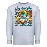 I Have Two Titles Mom And Grandma And I Rock Them Premium Sweatshirt | Teevron