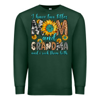 Sports Green i have two titles mom and grandma and i rock them Premium Sweatshirt - Zillion Design Studio