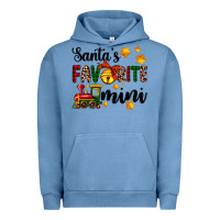 Pigment Pebble Blue santa's favorite mini Urban Hoodie - AdoDesignShop