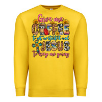 Lemon give me coffee to get me started and jesus to keep Premium Sweatshirt - Zillion Design Studio