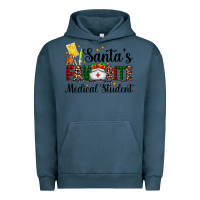 Pigment Midnight Navy santa's favorite medical student Urban Hoodie - AdoDesignShop