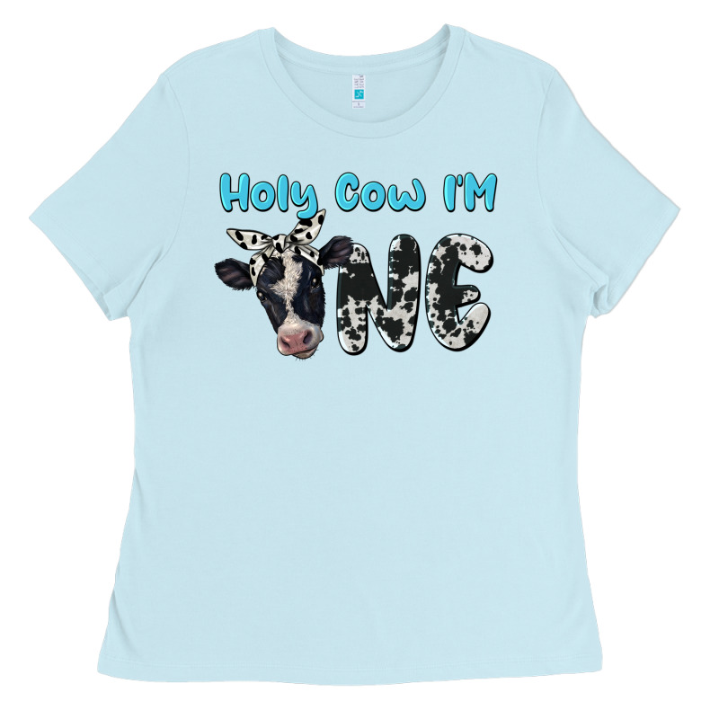 Holy Cow I'm One Ladies Tee by BarkalooDesign | Teevron