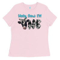 Bubblegum Pink holy cow i'm one Ladies Tee - BarkalooDesign
