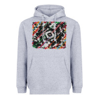 Heather Grey cowhide and serape background Heavyweight Hoodie - RanaPortraitStore