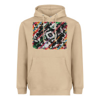 Mushroom cowhide and serape background Heavyweight Hoodie - RanaPortraitStore