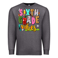Charcoal Heather sixth grade vibes Premium Sweatshirt - texasbilliewilder