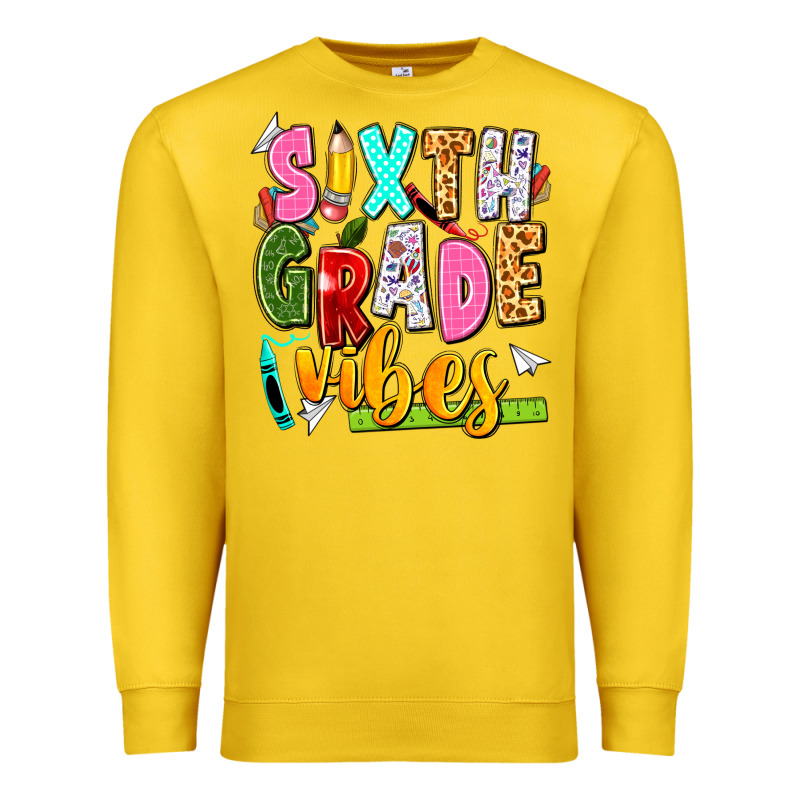 Sixth Grade Vibes Premium Sweatshirt by texasbilliewilder | Teevron