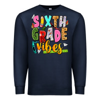 Navy sixth grade vibes Premium Sweatshirt - texasbilliewilder