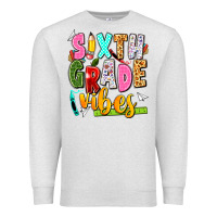 Oatmeal Heather sixth grade vibes Premium Sweatshirt - texasbilliewilder
