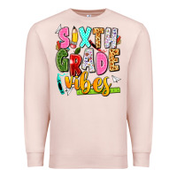 Pale Pink sixth grade vibes Premium Sweatshirt - texasbilliewilder