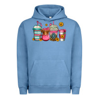 Pigment Pebble Blue longhaired cow coffee cups Urban Hoodie - Jasminsmagicworld