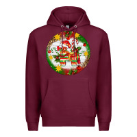 Burgundy Christmas Pinata Ornament Premium Hoodie - Artiststas