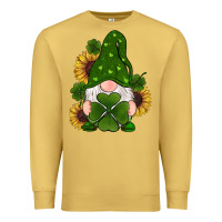 Antique Gold st patricks day shamrock gnomes  sunflowers Premium Sweatshirt - RanaPortraitStore