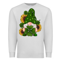 Dove Grey st patricks day shamrock gnomes  sunflowers Premium Sweatshirt - RanaPortraitStore