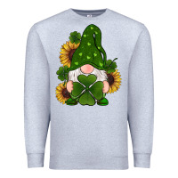 Heather Grey st patricks day shamrock gnomes  sunflowers Premium Sweatshirt - RanaPortraitStore
