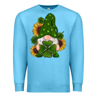 St Patricks Day Shamrock Gnomes  Sunflowers Premium Sweatshirt | Teevron