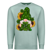 Seafoam st patricks day shamrock gnomes  sunflowers Premium Sweatshirt - RanaPortraitStore