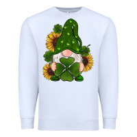 White st patricks day shamrock gnomes  sunflowers Premium Sweatshirt - RanaPortraitStore