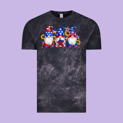 American Flag Gnomes Sunflowers Star Vintage Tee Designed By Artiststas