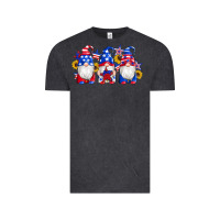 Vintage Black american flag gnomes sunflowers star Vintage Tee - Artiststas
