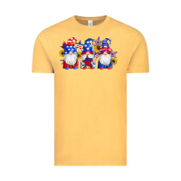 Vintage Mustard american flag gnomes sunflowers star Vintage Tee - Artiststas