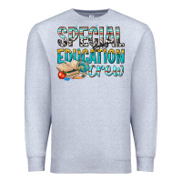 Heather Grey special education crew Premium Sweatshirt - texasbilliewilder