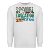 Oatmeal Heather special education crew Premium Sweatshirt - texasbilliewilder