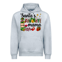 Heather Grey santa's favorite mama Urban Hoodie - AdoDesignShop