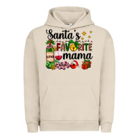 Pigment French Oak santa's favorite mama Urban Hoodie - AdoDesignShop