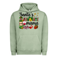 Pigment Oil Green santa's favorite mama Urban Hoodie - AdoDesignShop
