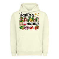 Pigment Pistachio santa's favorite mama Urban Hoodie - AdoDesignShop