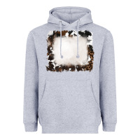 Heather Grey cowhide and leopard background Heavyweight Hoodie - RanaPortraitStore