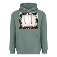Sage cowhide and leopard background Heavyweight Hoodie - RanaPortraitStore