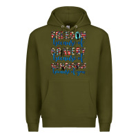 Army Green freedom because of bravery because of selflessness because of you Premium Hoodie - JahusDesignShop
