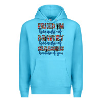 Ocean Blue freedom because of bravery because of selflessness because of you Premium Hoodie - JahusDesignShop