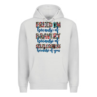 Dove Grey freedom because of bravery because of selflessness because of you Premium Hoodie - JahusDesignShop
