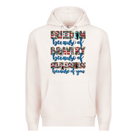 Pale Pink freedom because of bravery because of selflessness because of you Premium Hoodie - JahusDesignShop