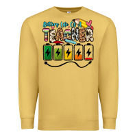 Antique Gold battery life of a teacher Premium Sweatshirt - Zillion Design Studio