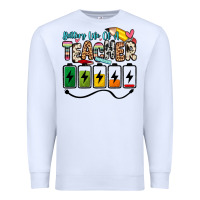 White battery life of a teacher Premium Sweatshirt - Zillion Design Studio