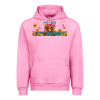 Fuchsia Pink just a little moody long haired cow Urban Hoodie - Jasminsmagicworld