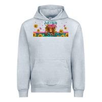Heather Grey just a little moody long haired cow Urban Hoodie - Jasminsmagicworld
