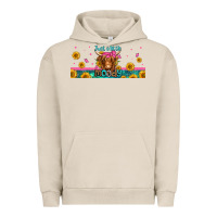 Pigment French Oak just a little moody long haired cow Urban Hoodie - Jasminsmagicworld