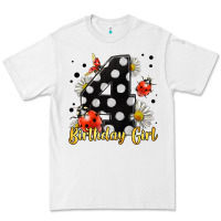 White ladybug birthday girl age 4 Premium Tee - LillyAllenDesigns