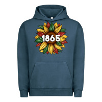 Pigment Midnight Navy juneteenth 1865 sunflower Urban Hoodie - Artiststas